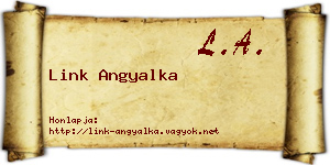 Link Angyalka névjegykártya